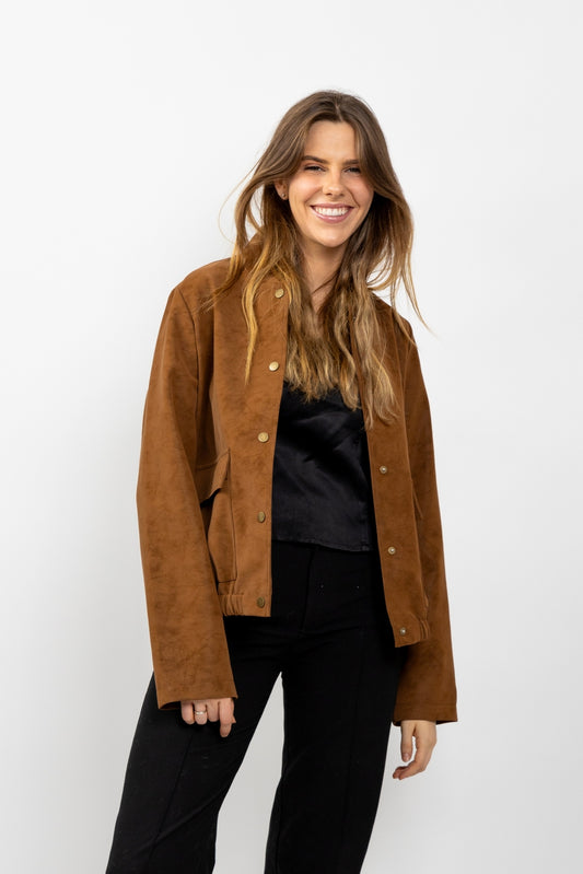 Waterproof Suede-Effect Jacket