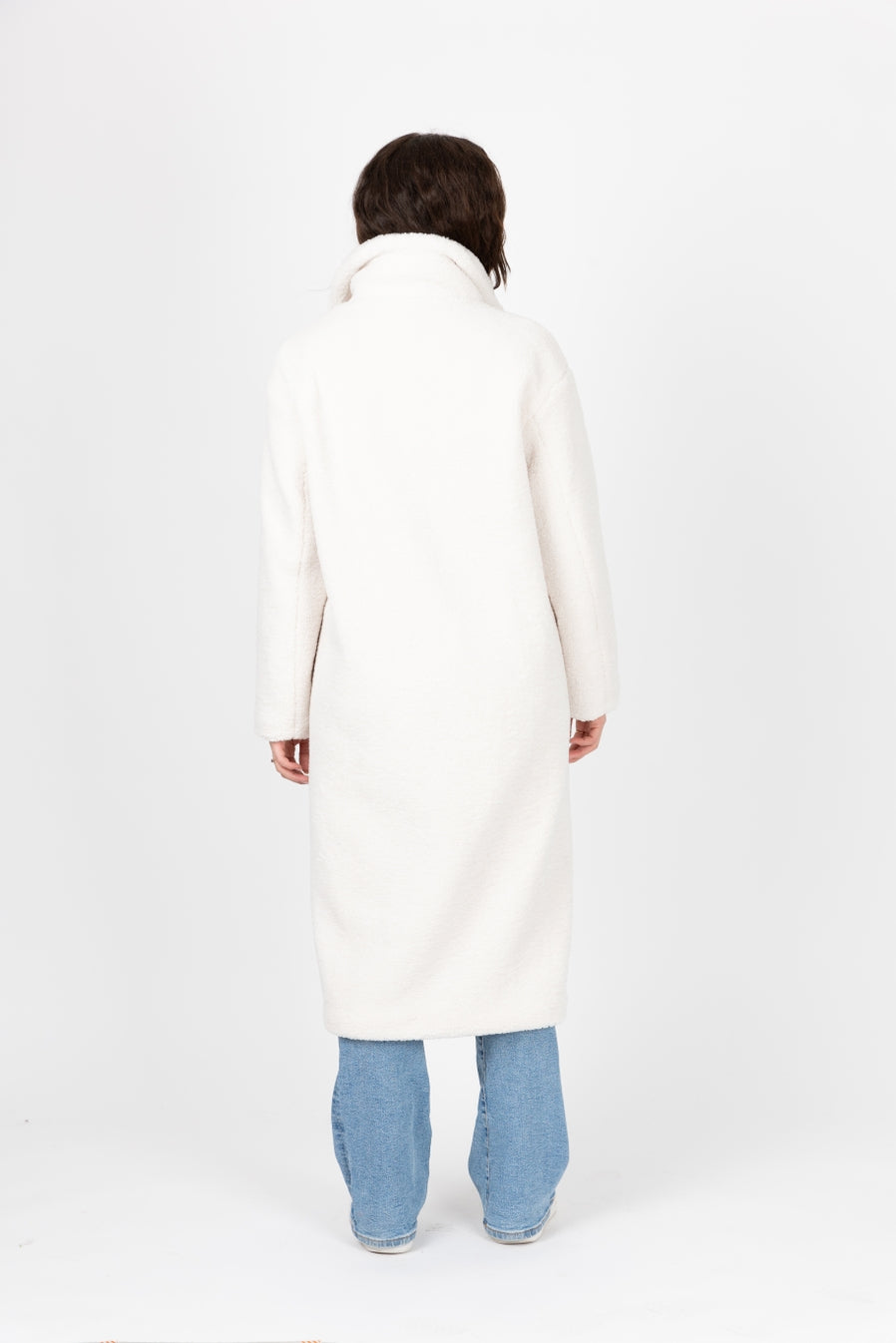 Long Coat in Faux Sheepskin Fur