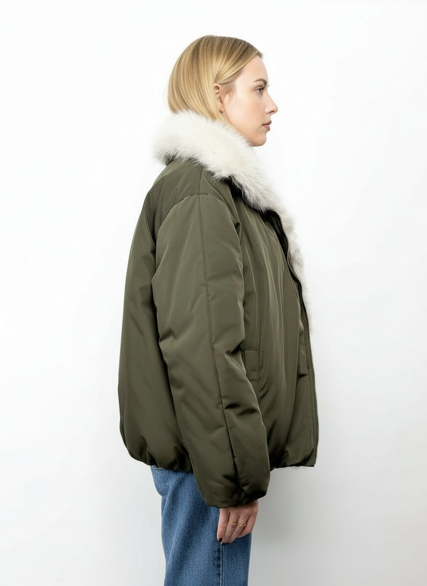 Jacket with Faux Fur Lining
