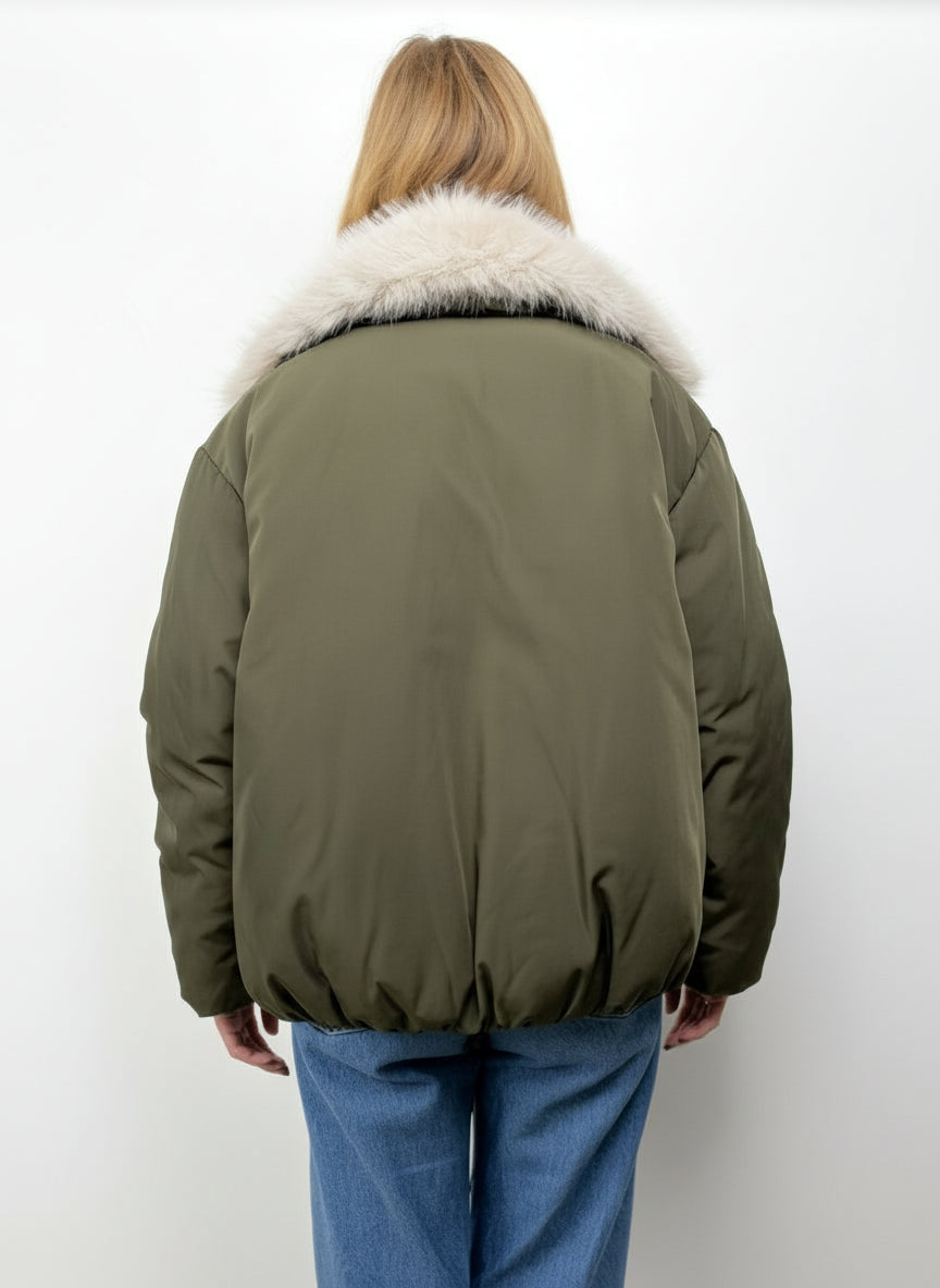 Jacket with Faux Fur Lining