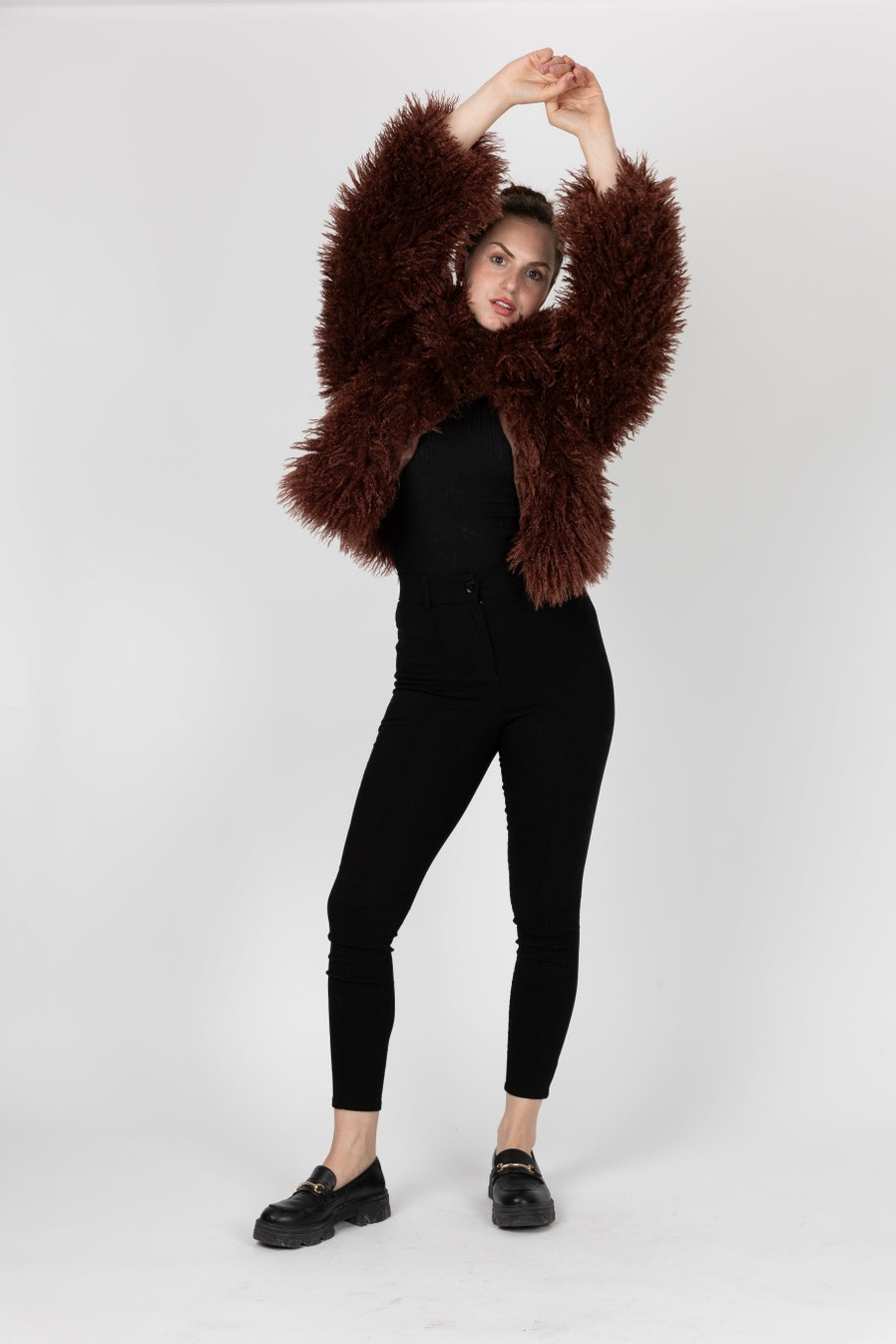 Short Coat Sheepskin Faux Fur coat