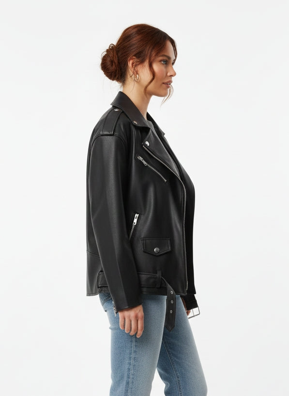 Oversized Faux Leather Perfecto
