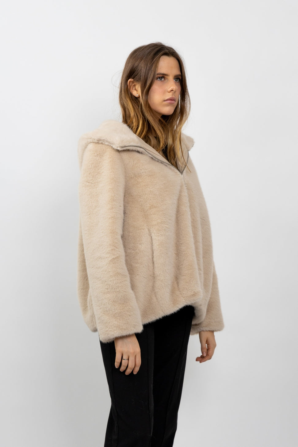 Faux Fur Hooded Jacket