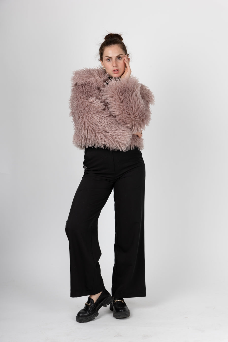 Short Coat Sheepskin Faux Fur coat