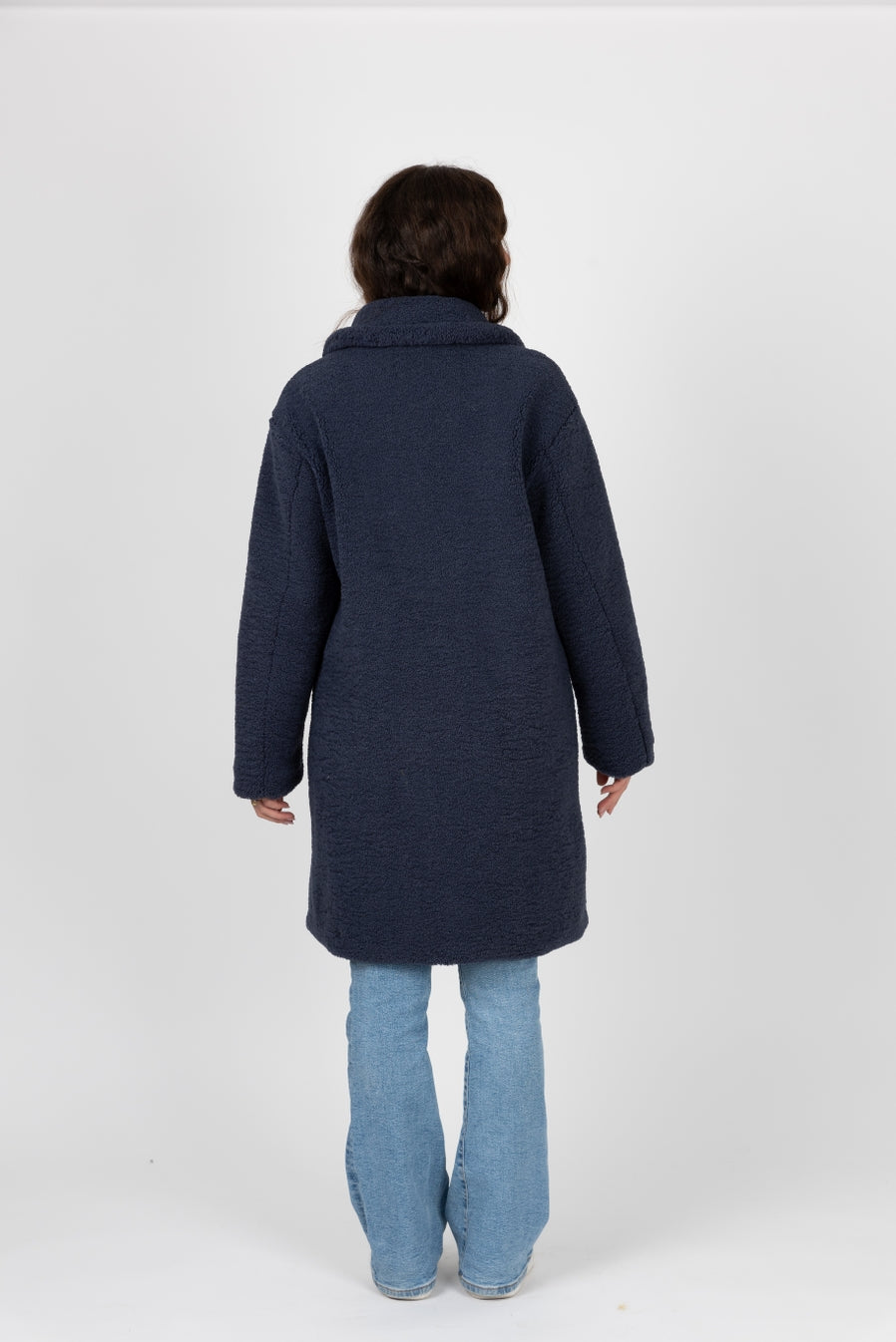 Mid-Length Shearling-Effect Coat