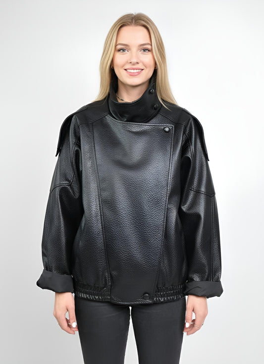 Faux Leather Biker Jacket