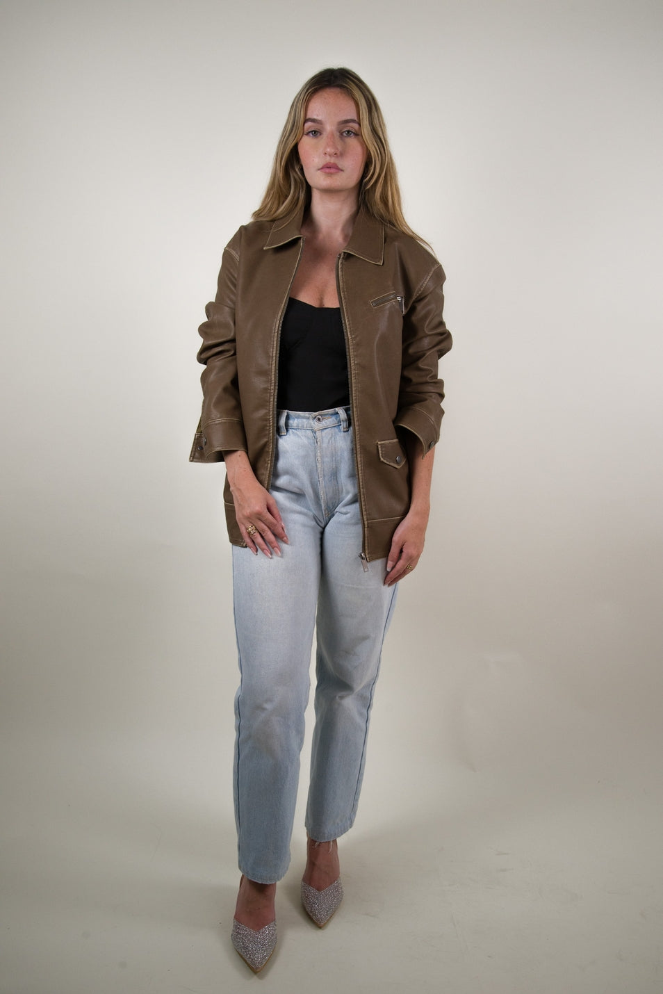 Vintage Faux Leather Jacket