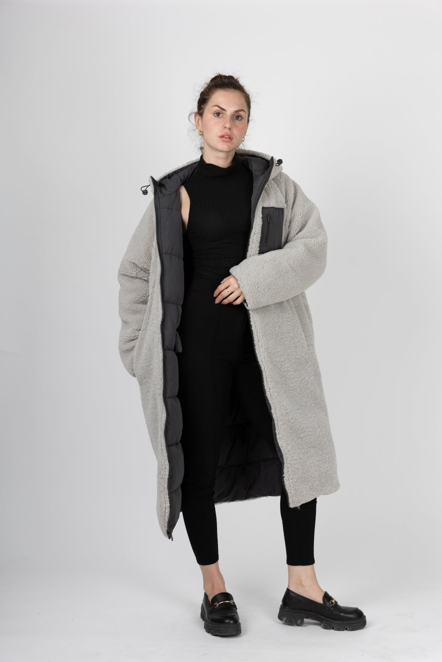 Reversible Long Puffer Jacket
