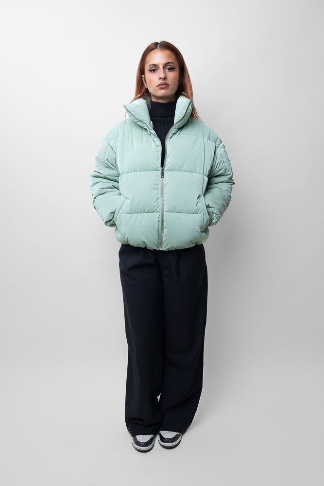 Puffer Jacket with Stand-Up Collar