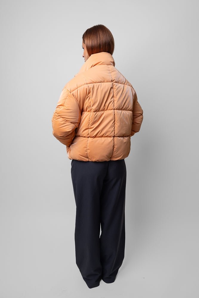 Puffer Jacket with Stand-Up Collar