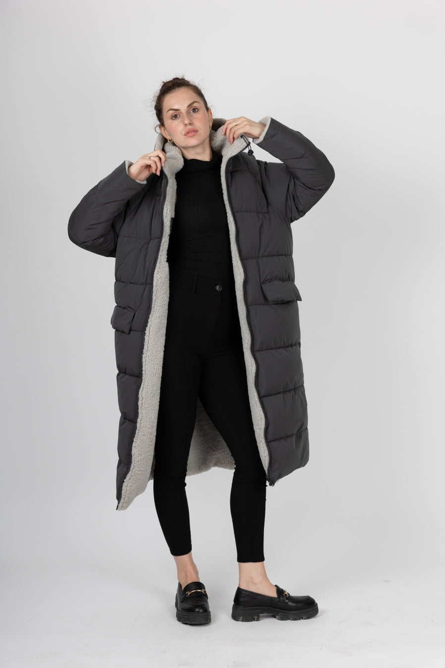 Reversible Long Puffer Jacket