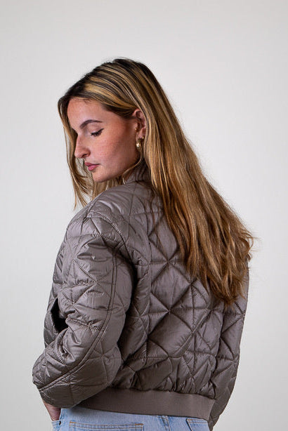 Quilted Bomber Jacket