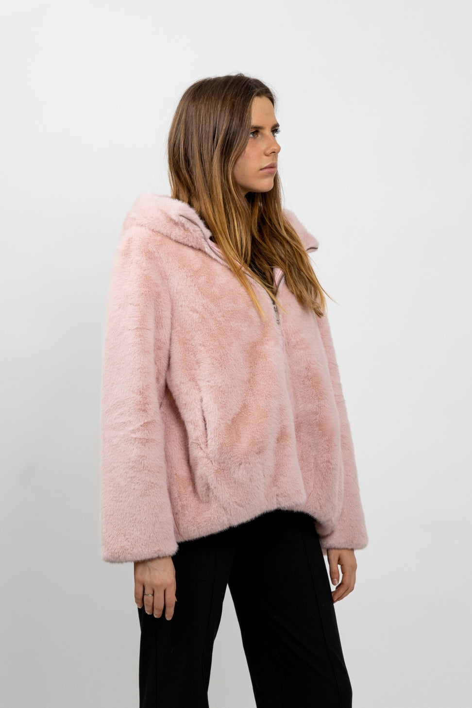 Faux Fur Hooded Jacket