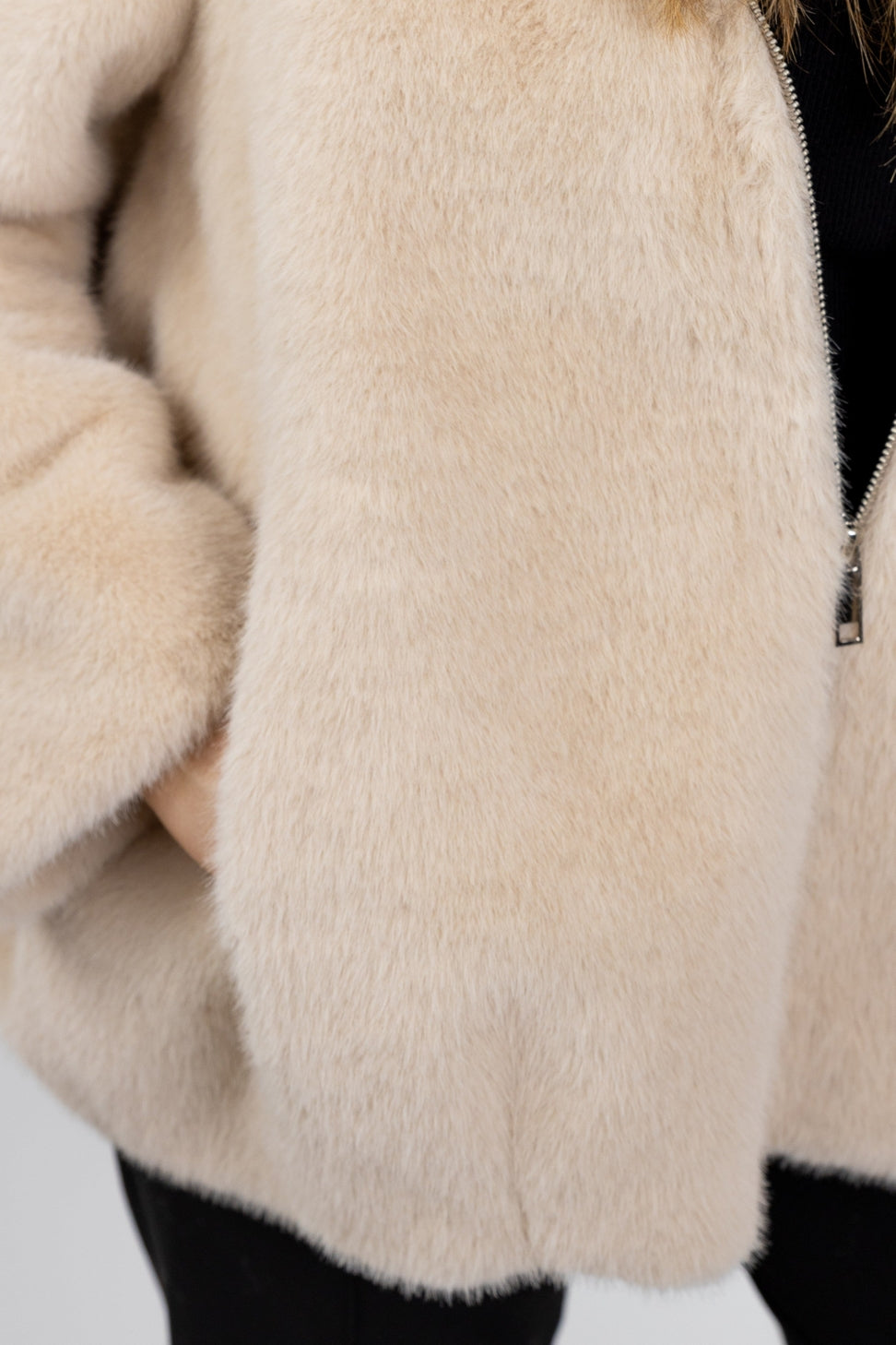 Faux Fur Hooded Jacket