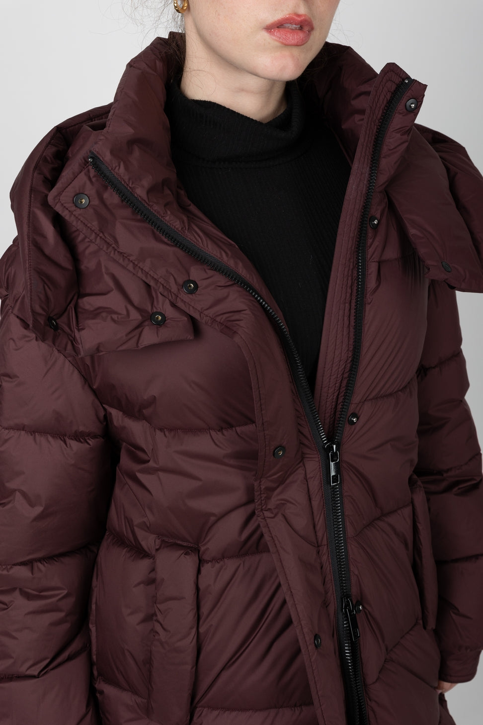 Long Hooded Puffer Jacket