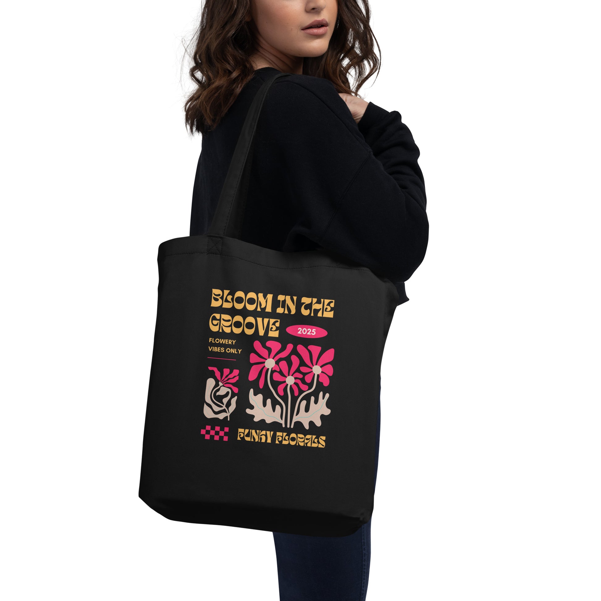 Bloom in the Grooves Tote Bag.