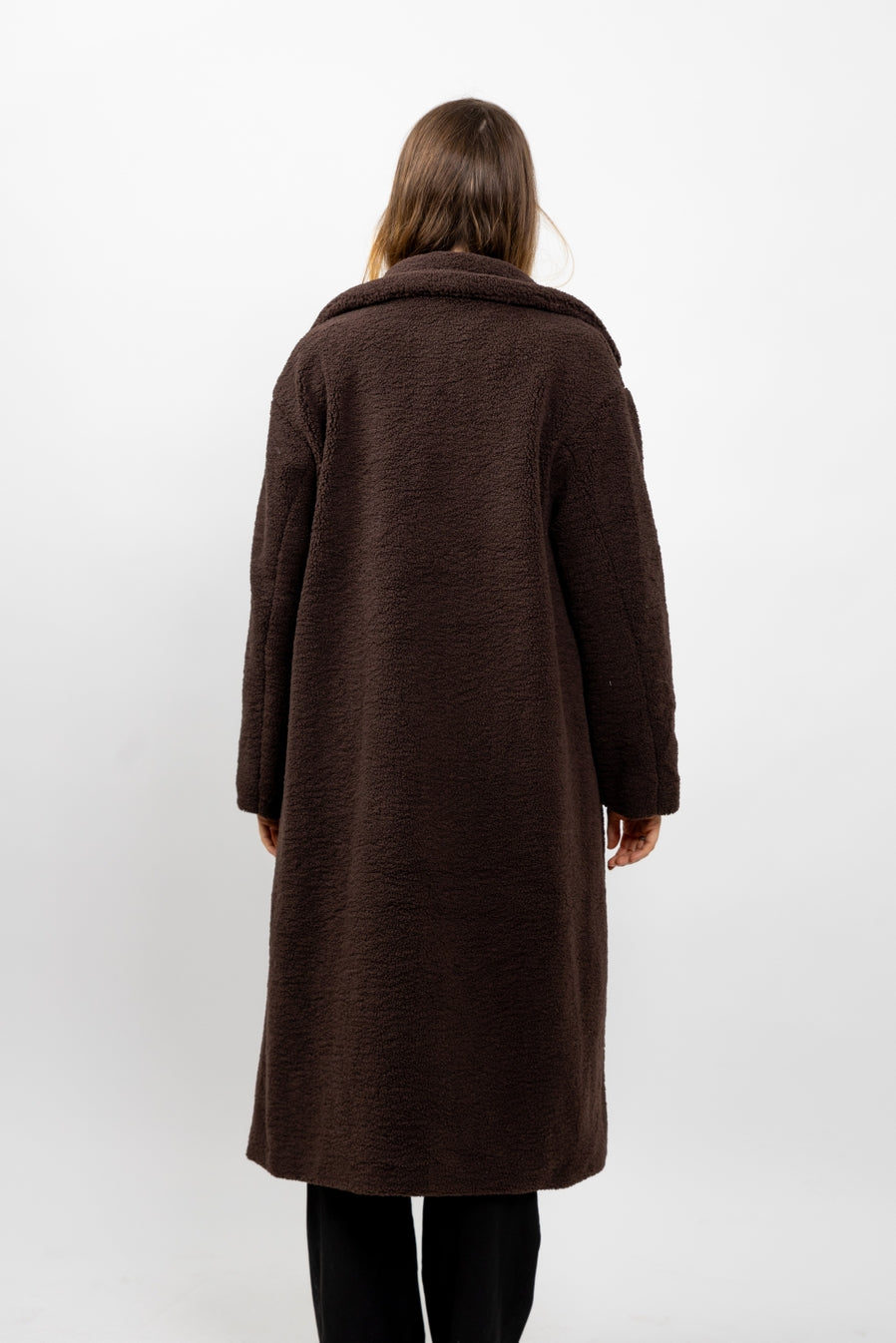 Long Coat in Faux Sheepskin Fur