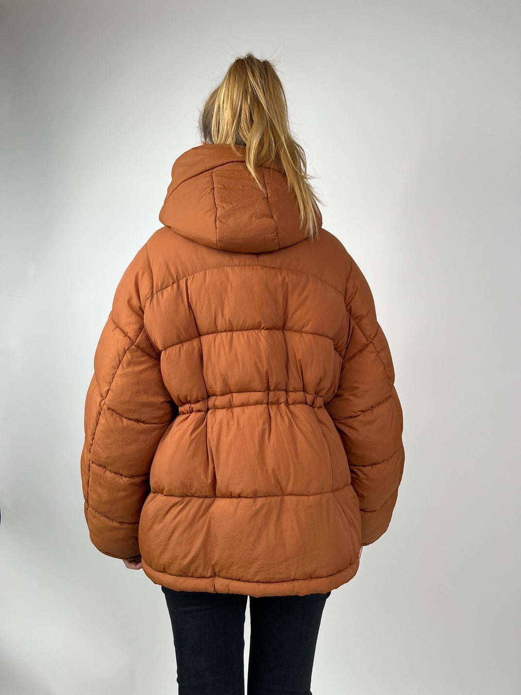 Puffer Jacket with Adjustable Waist