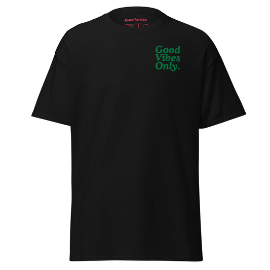Good Vibes classic tee.