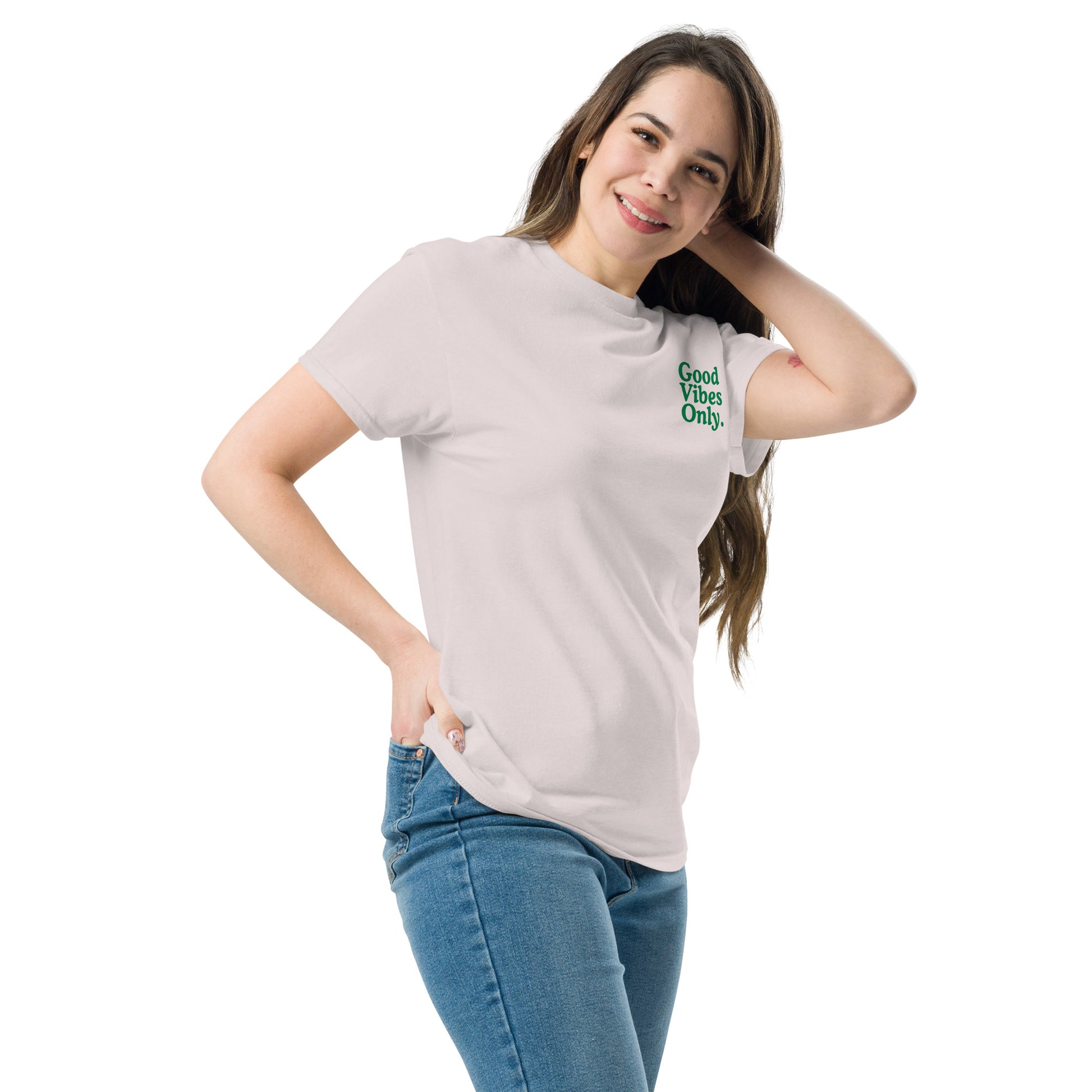 Good Vibes classic tee.